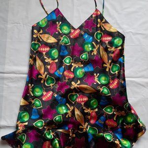 VTG Fantasies Morgan Taylor Holiday Christmas Teddy High Cut Lingerie Size: M